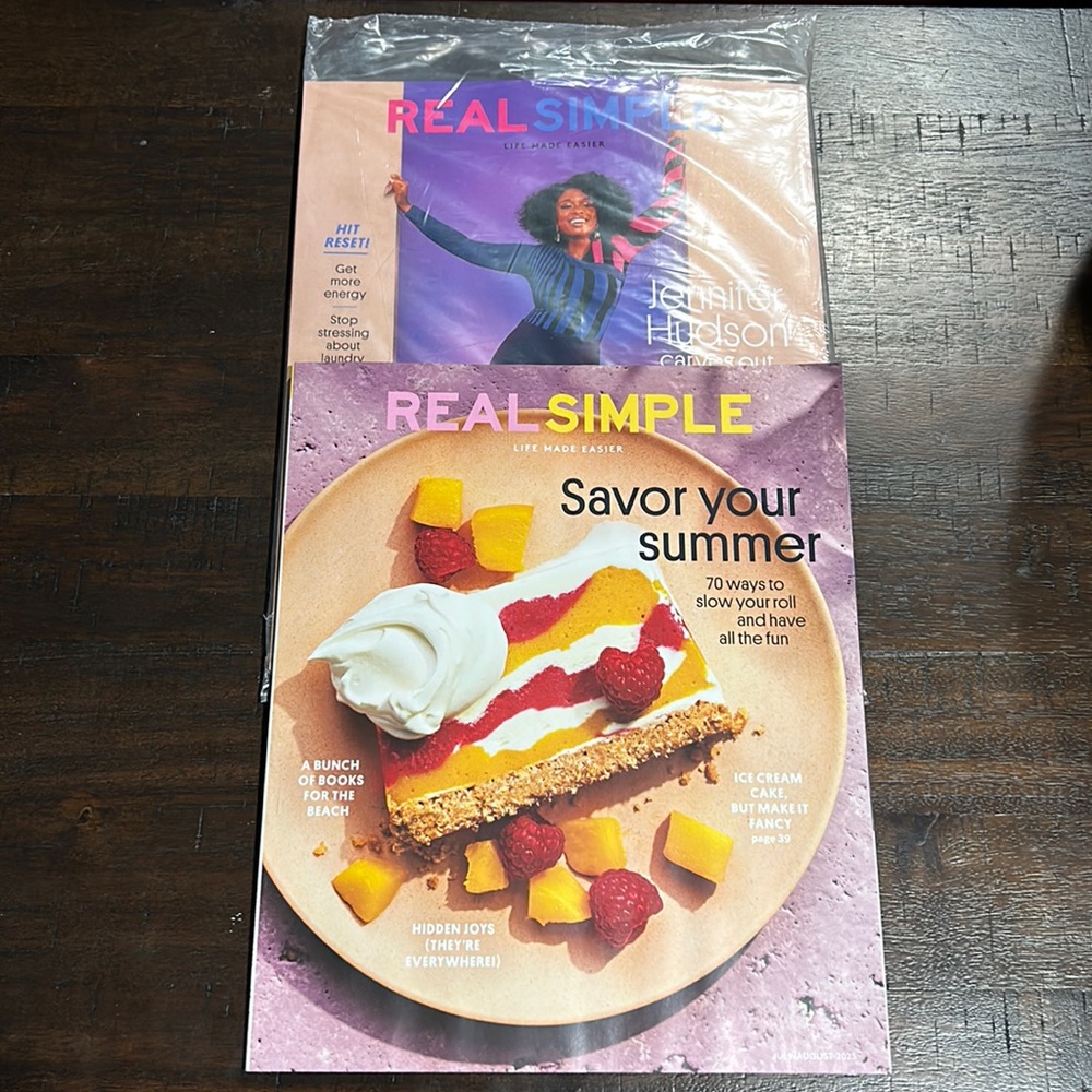 REAL SIMPLE MAGAZINE LOT OF 2 JULY AUGUST 2023 AND  SEPTEMBER 2023